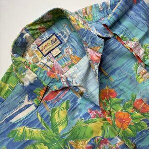 Kahala Men’s Hawaiian Shirt All Over Print Tropical Handcrafted in Hawaii Large